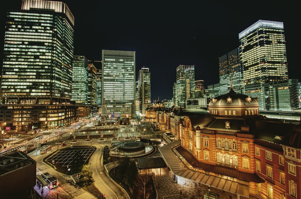 high-angle photography of high rise building