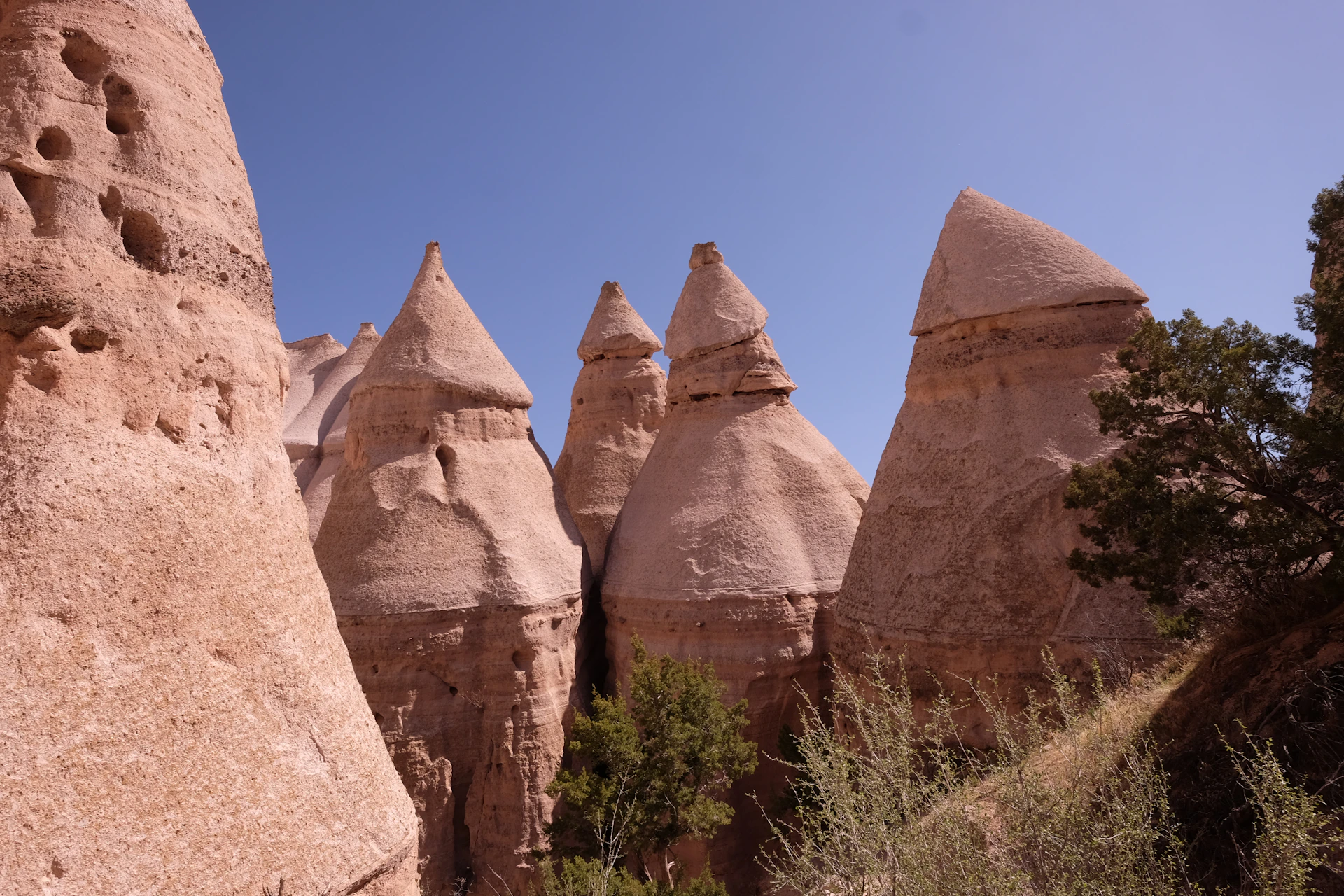 white rock formations