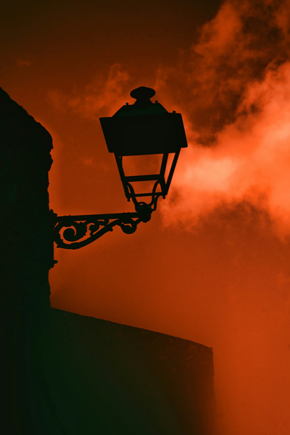 low angle photography of lantern