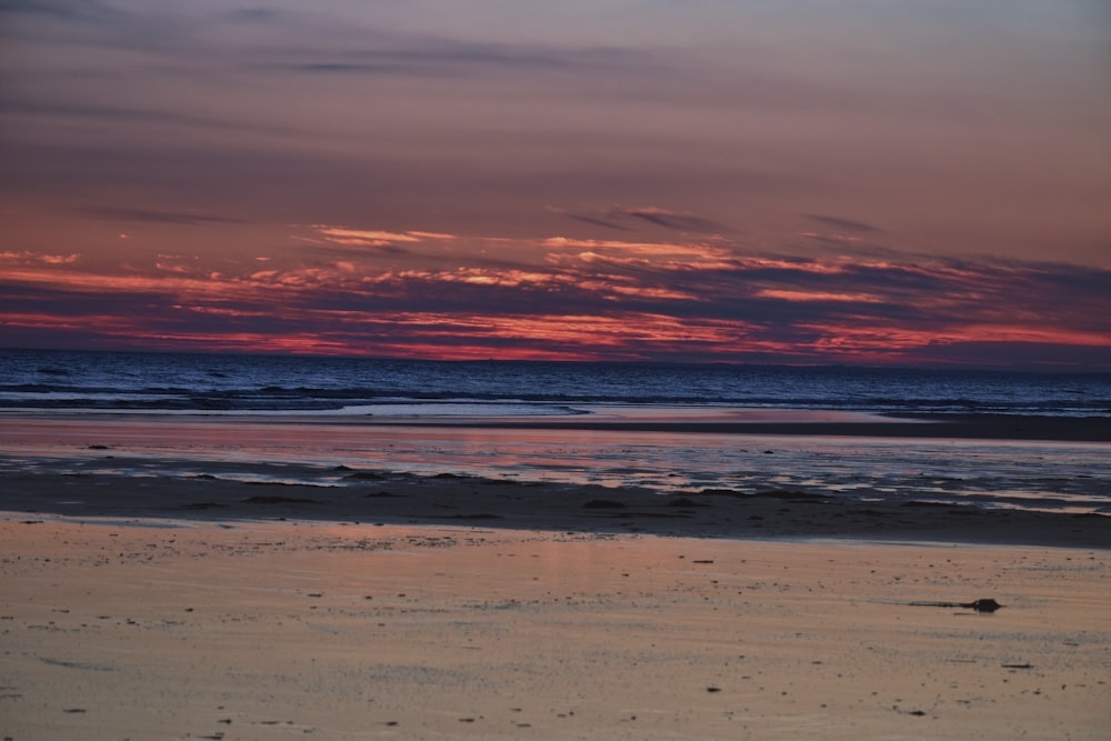 view of sea during golden hour