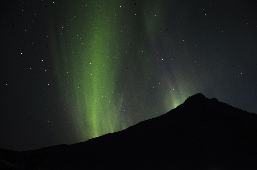 Aurora boreal verde