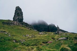 gray and black rock formation during daytime
