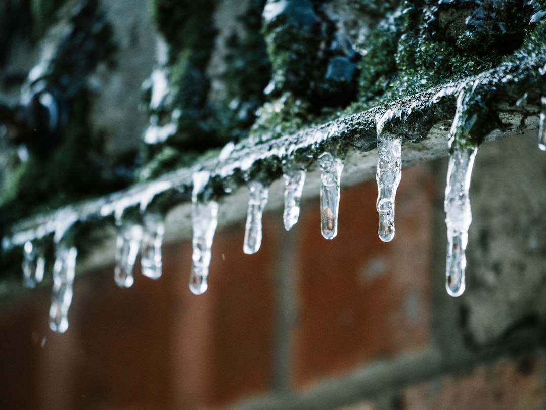 icicles on roof shallow focus photography