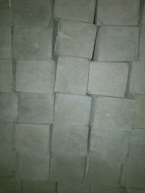 A close-up of construction materials arranged neatly on a table.