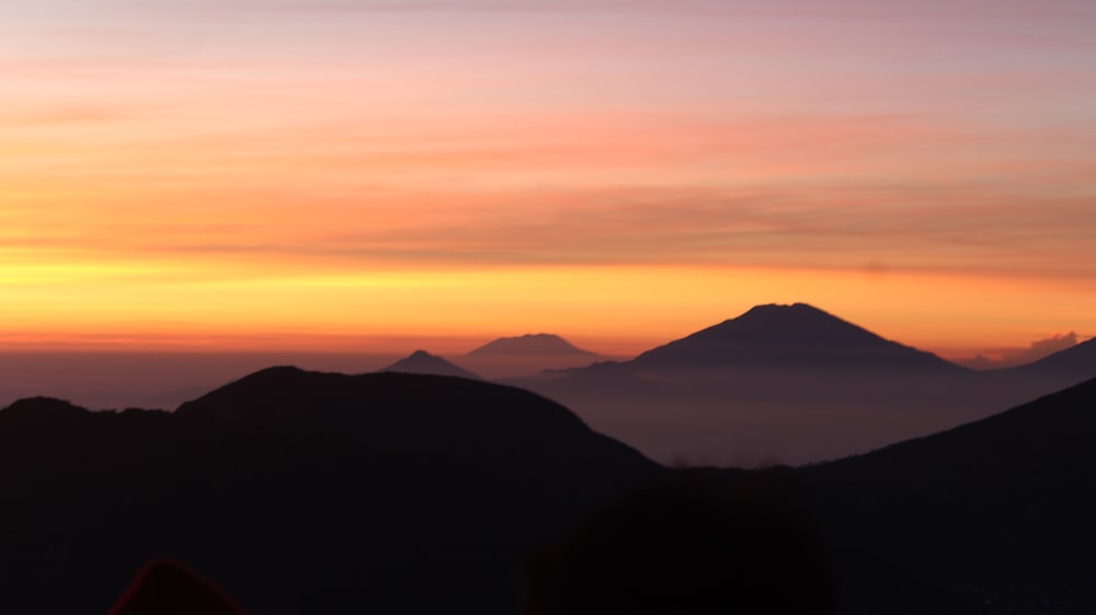 silhouette of mountain