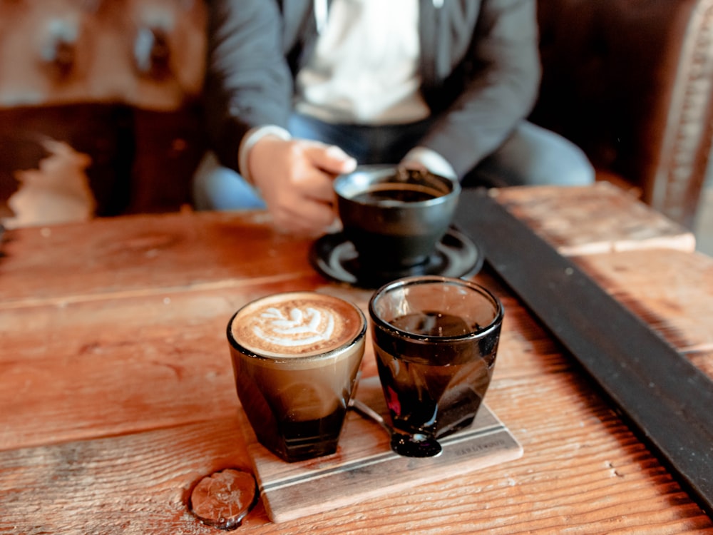 cappuccino on coffee table