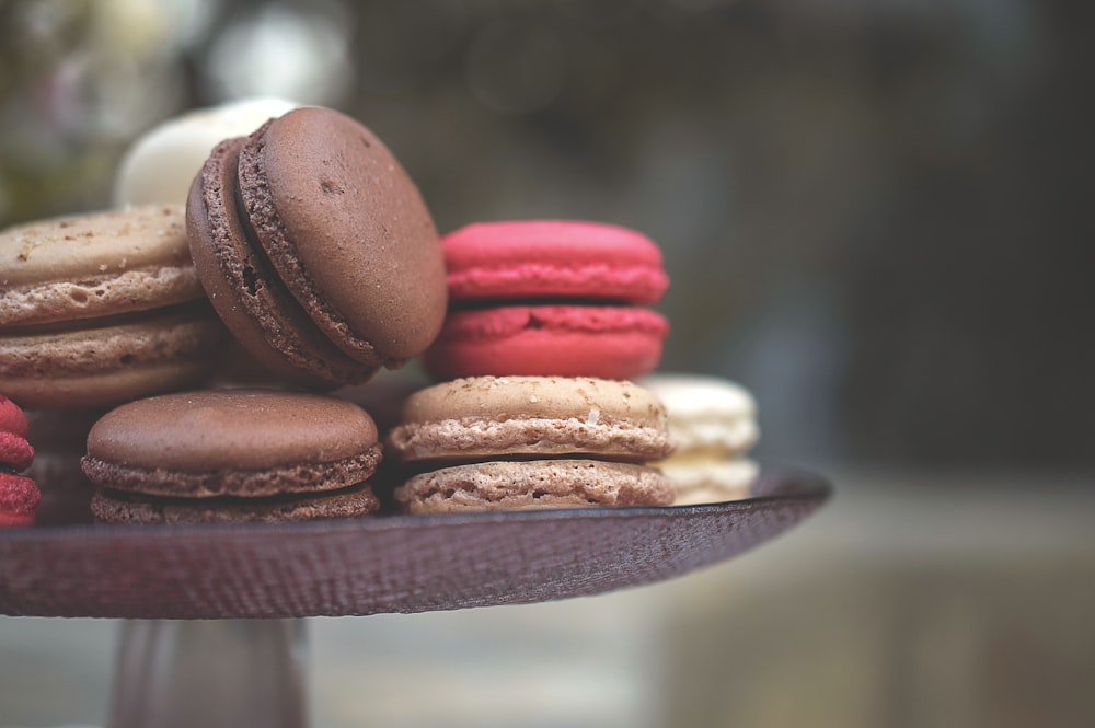 selective focus photography of macaroons