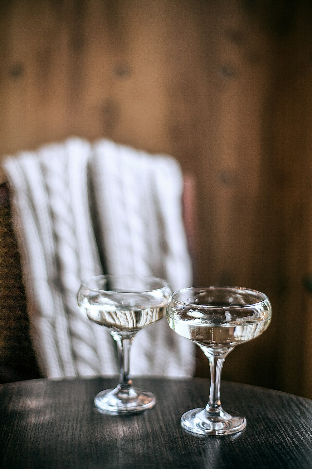 two cocktail drinks on the table