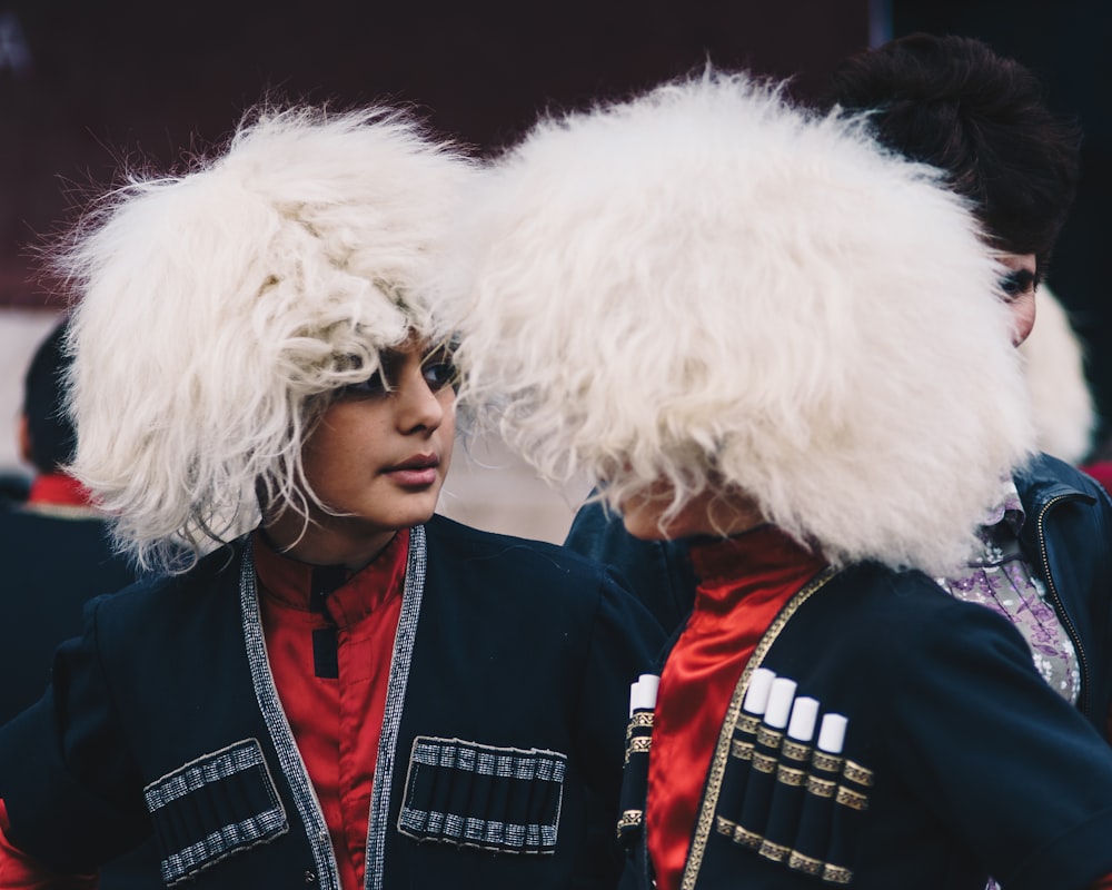 two women standing