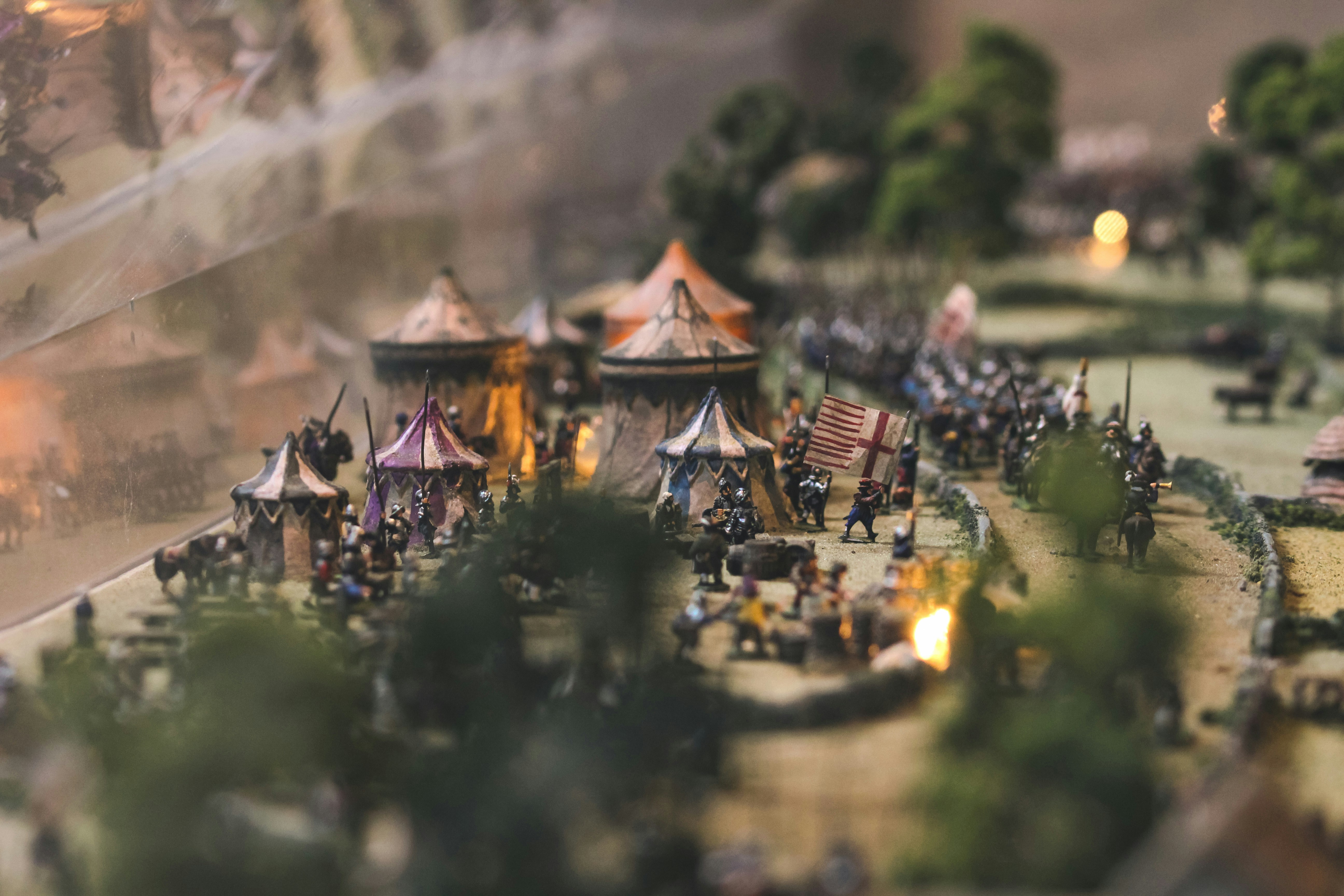 bokeh photograph of carnival miniatures