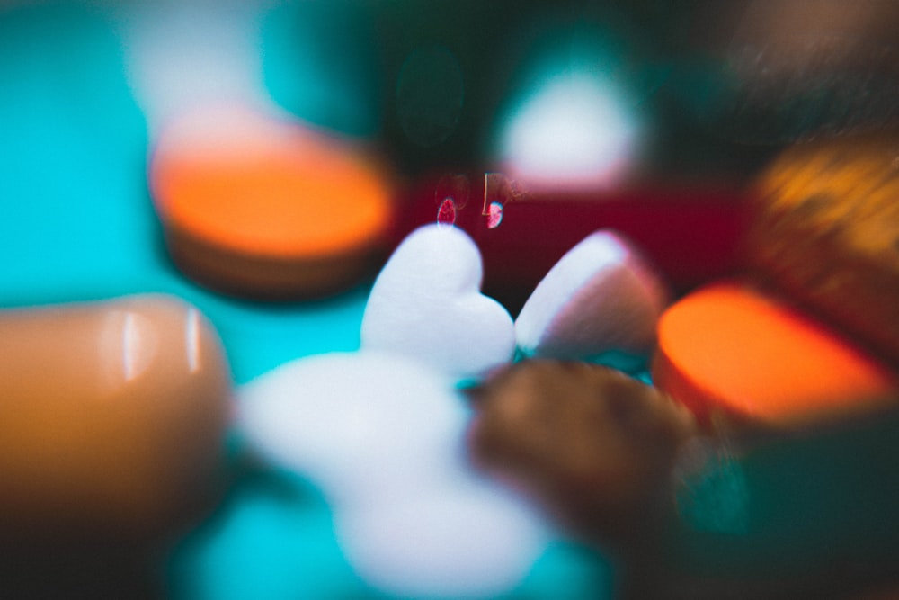 close-up photo of heart-shape stones