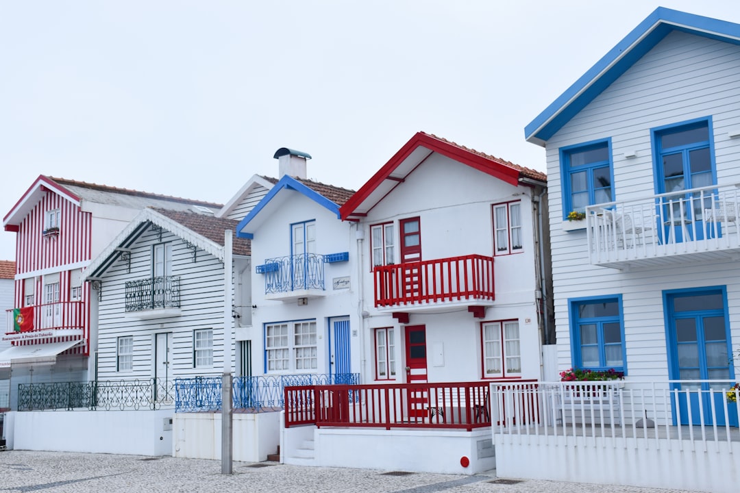 white painted houses