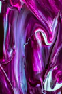 a close up of a purple and white abstract painting