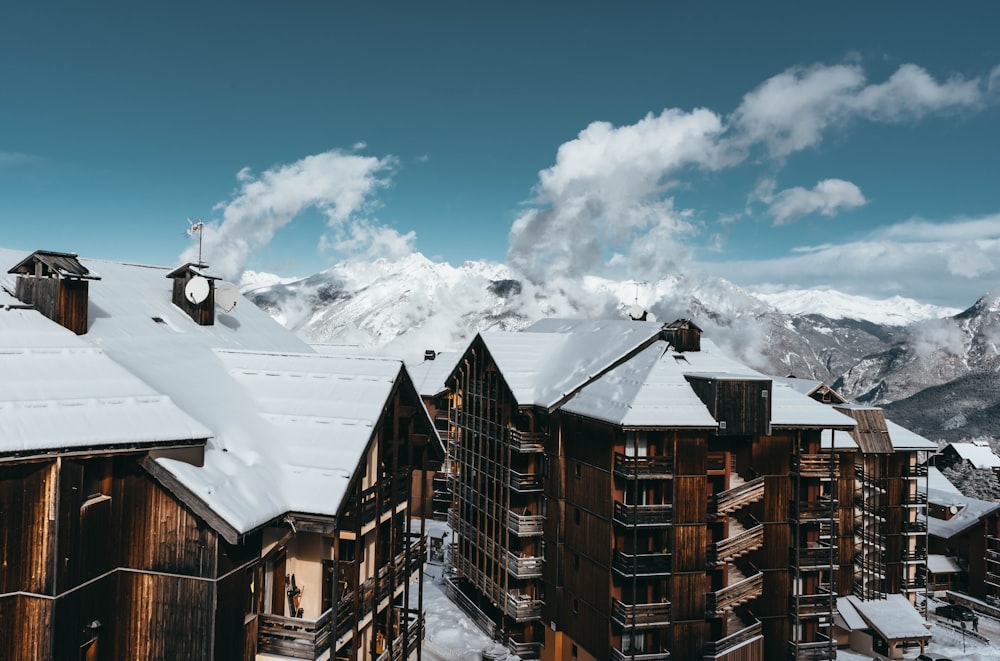 brown wooden buildings during daytime