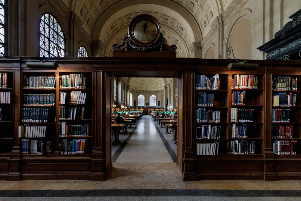 inside library view with people on it