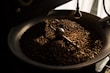 brown nuts on black wok