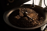 brown nuts on black wok