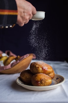 pastry sprinkled with sugar