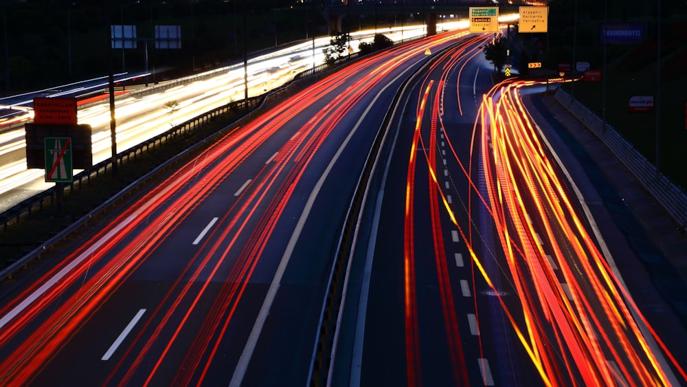 concrete road at daytime time lapsed photography