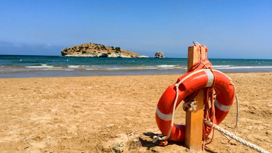 ring buoy at the beach in Vieste Italy