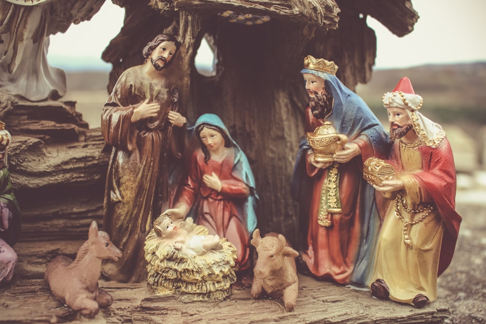 Mother Mary gave birth of Jesus Christ The Manger figurine