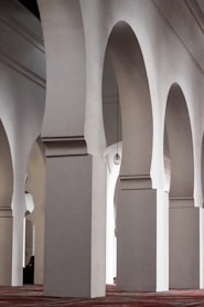 empty white concrete building