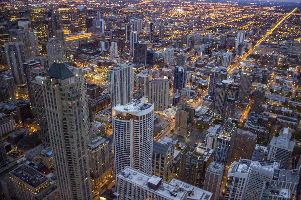 aerial view photography of city skyline