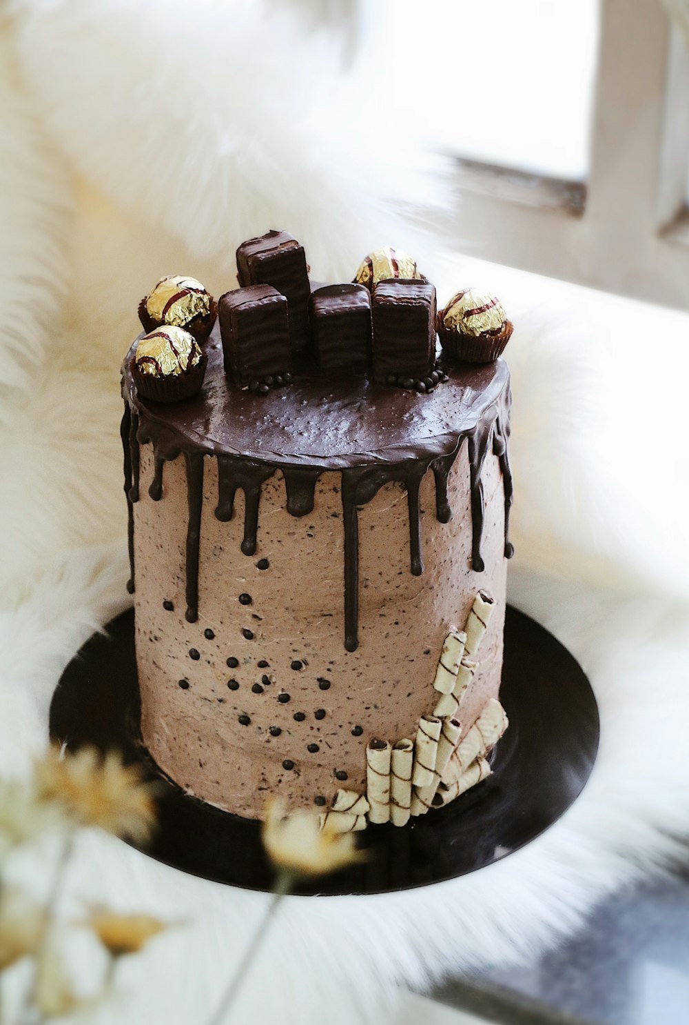 chocolate topped cake