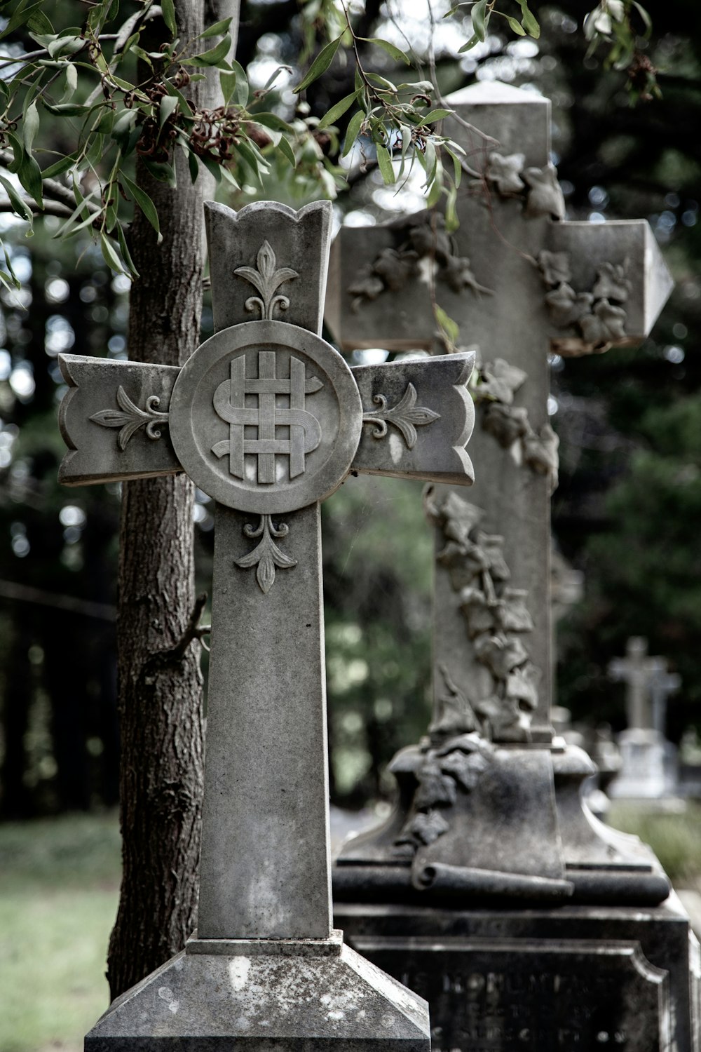 brown cross tomb