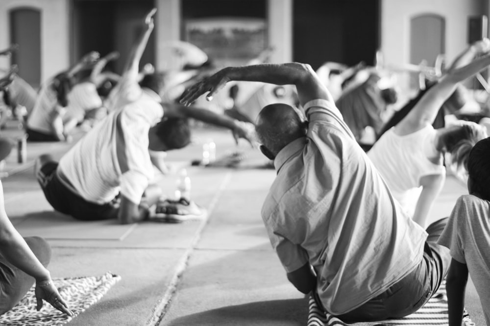 people doing yoga