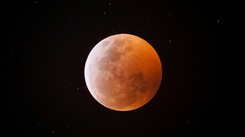 full moon under clear night sky