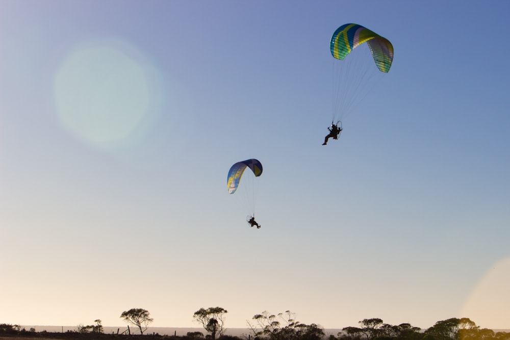 two people parasailing