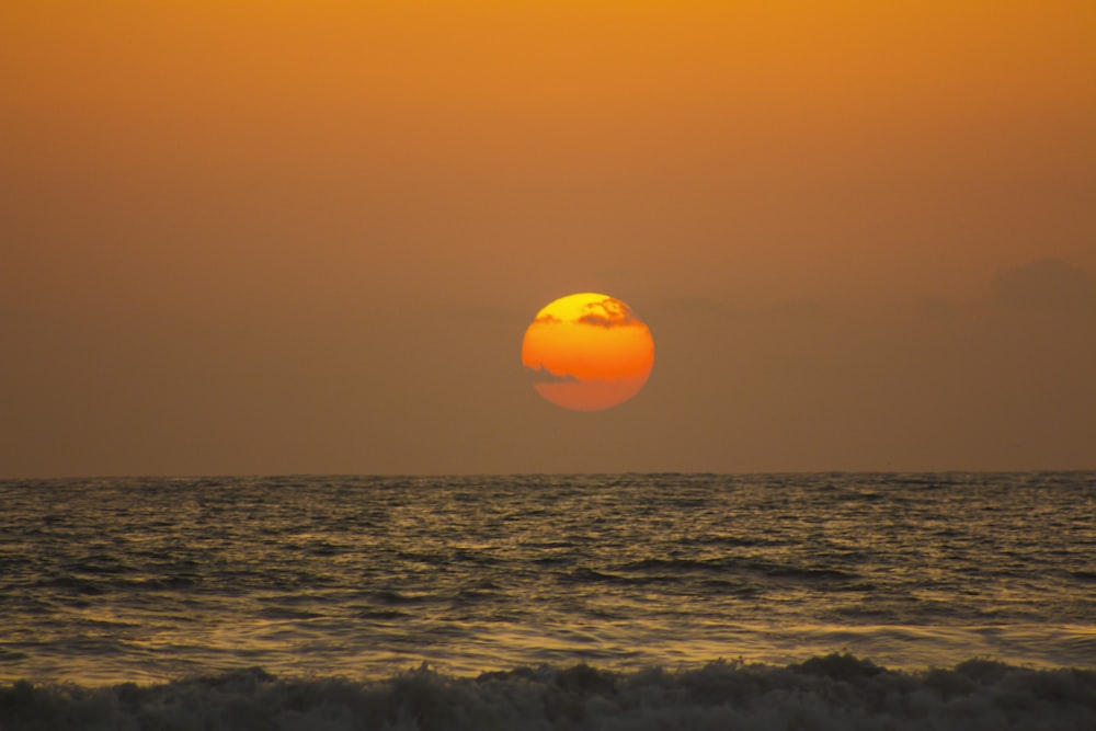 ocean waves during golden hour