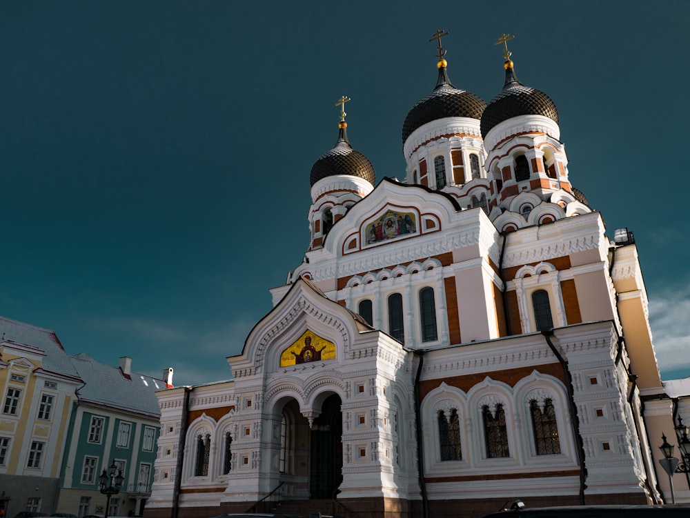 white and brown church