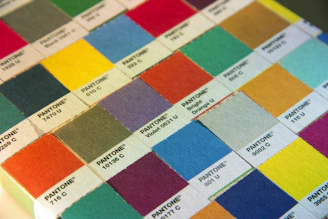 chart of Pantone paint sample