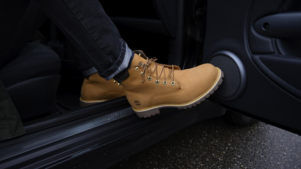 6 inch premium brown Timberland work boots