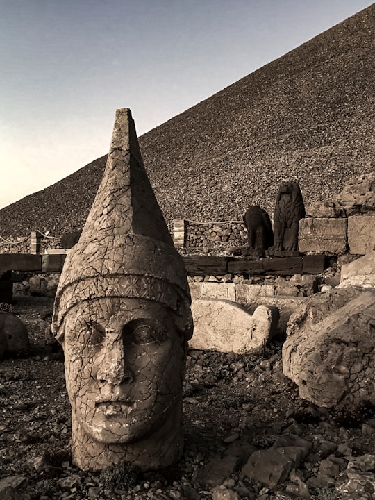 human face statue in Mount Nemrut Turkey