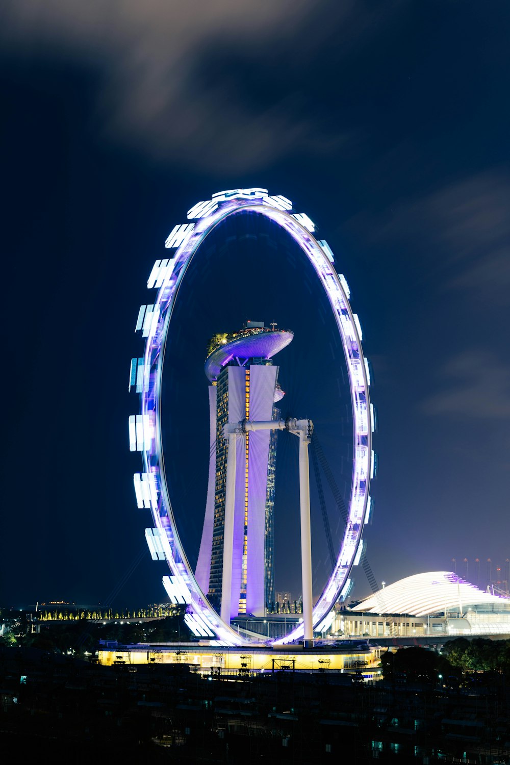 blue and white ferris wheel+