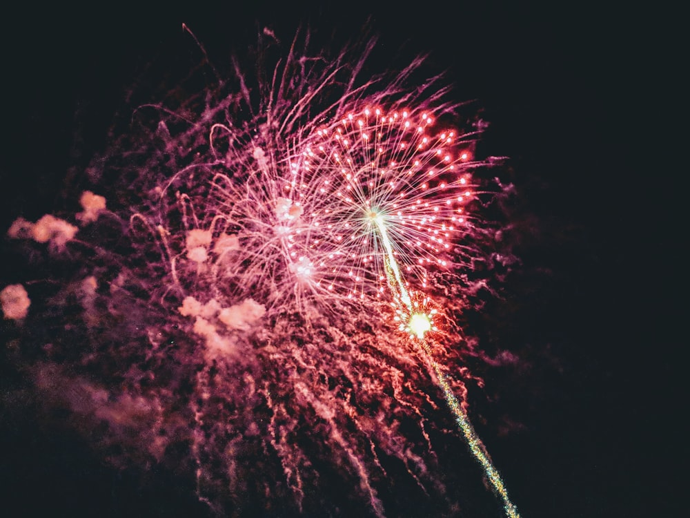 fuegos artificiales rojos