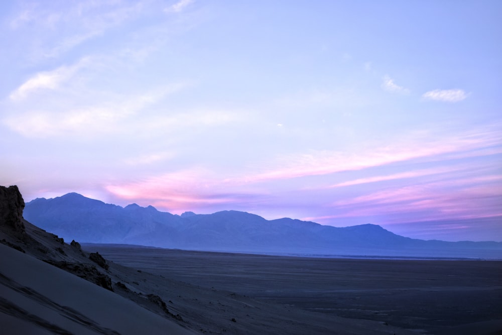 mountain range during golden hour