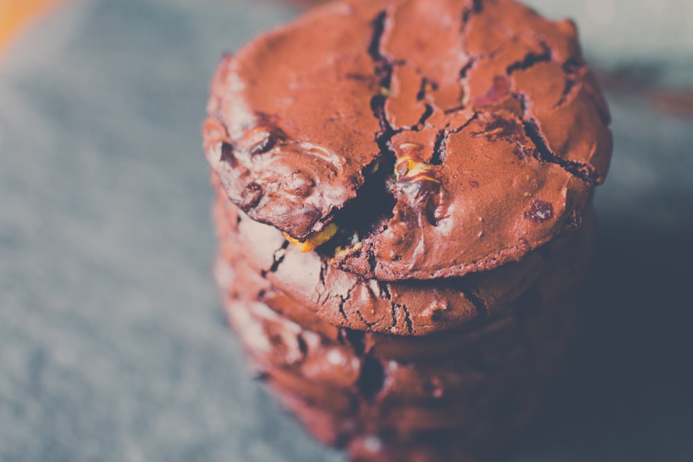 stacked chocolate cookies