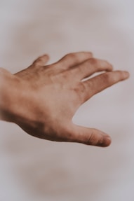 person's left hand