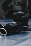 pair of black boxing gloves