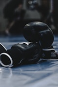 pair of black boxing gloves