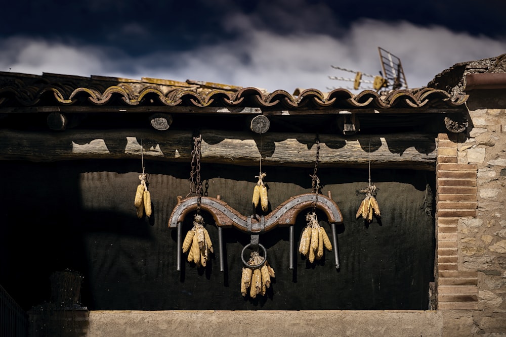 yellow and brown hanging decor during daytime