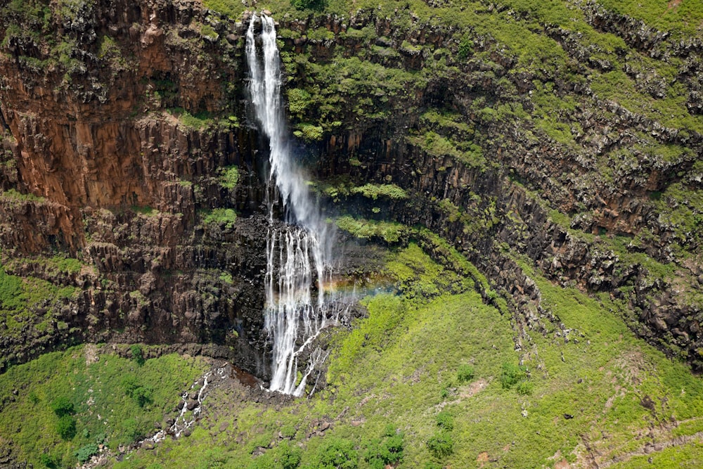 aerial photography of waterfalls during daytime