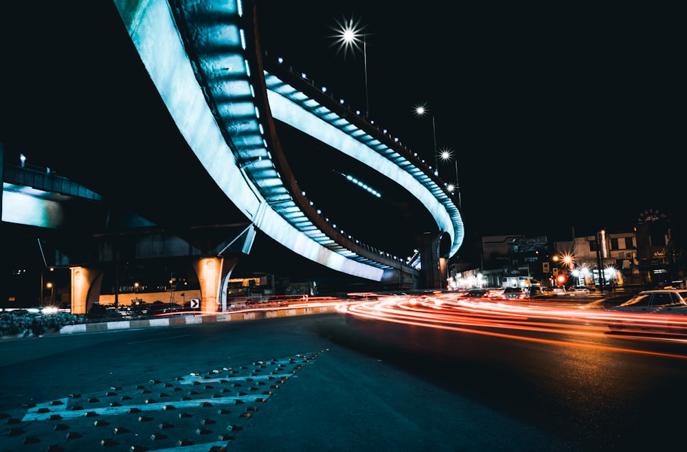 timelapse photography of buildings and pavement