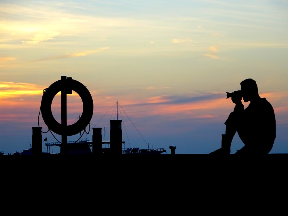 silhouette of man