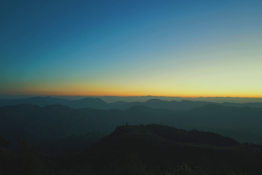 aerial photography of mountains