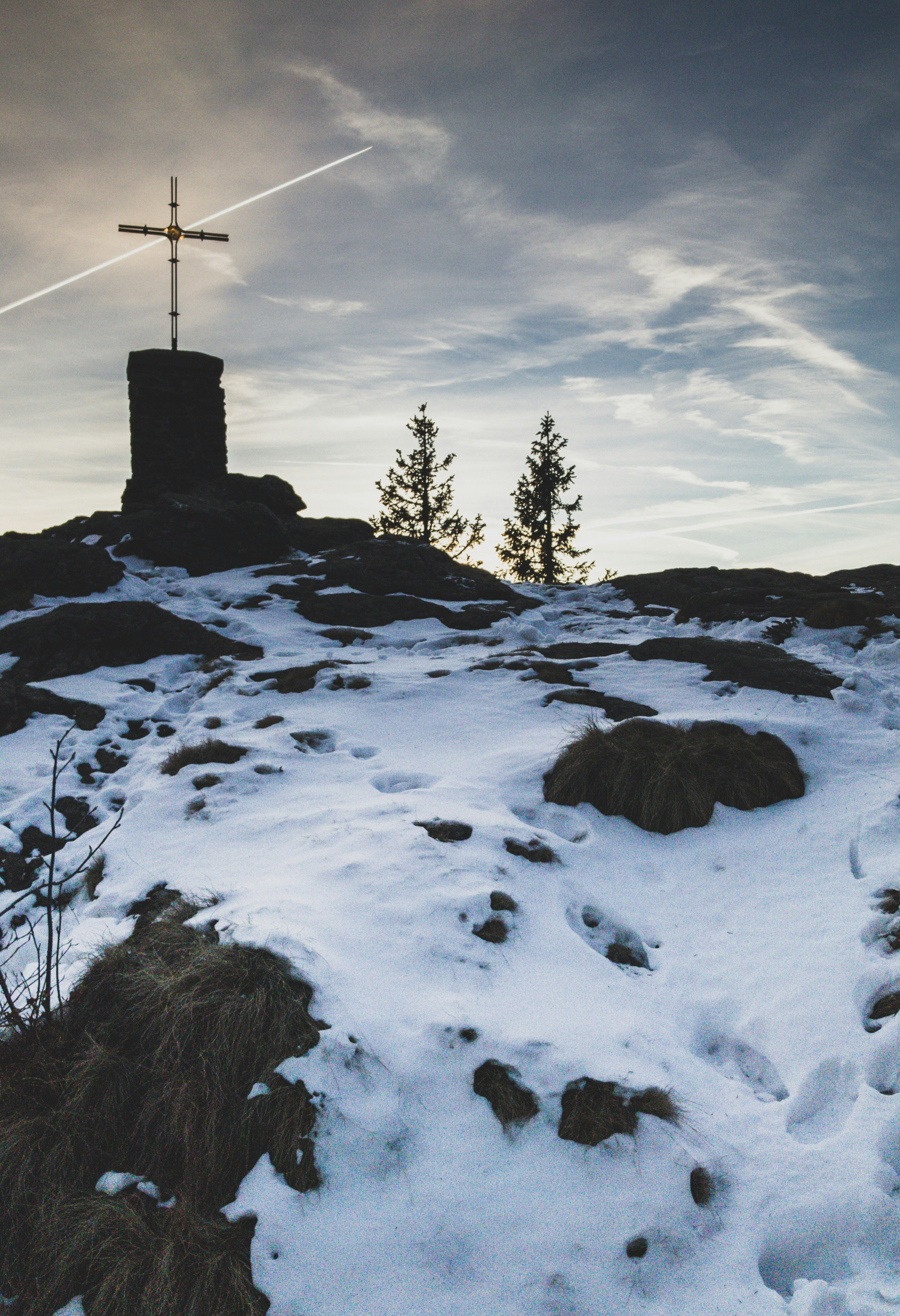 snow covered ground during daytime